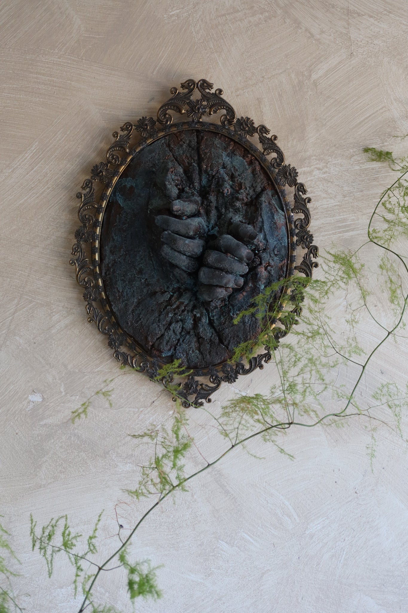 Breakthrough in Antique Teal - Wall Sculpture