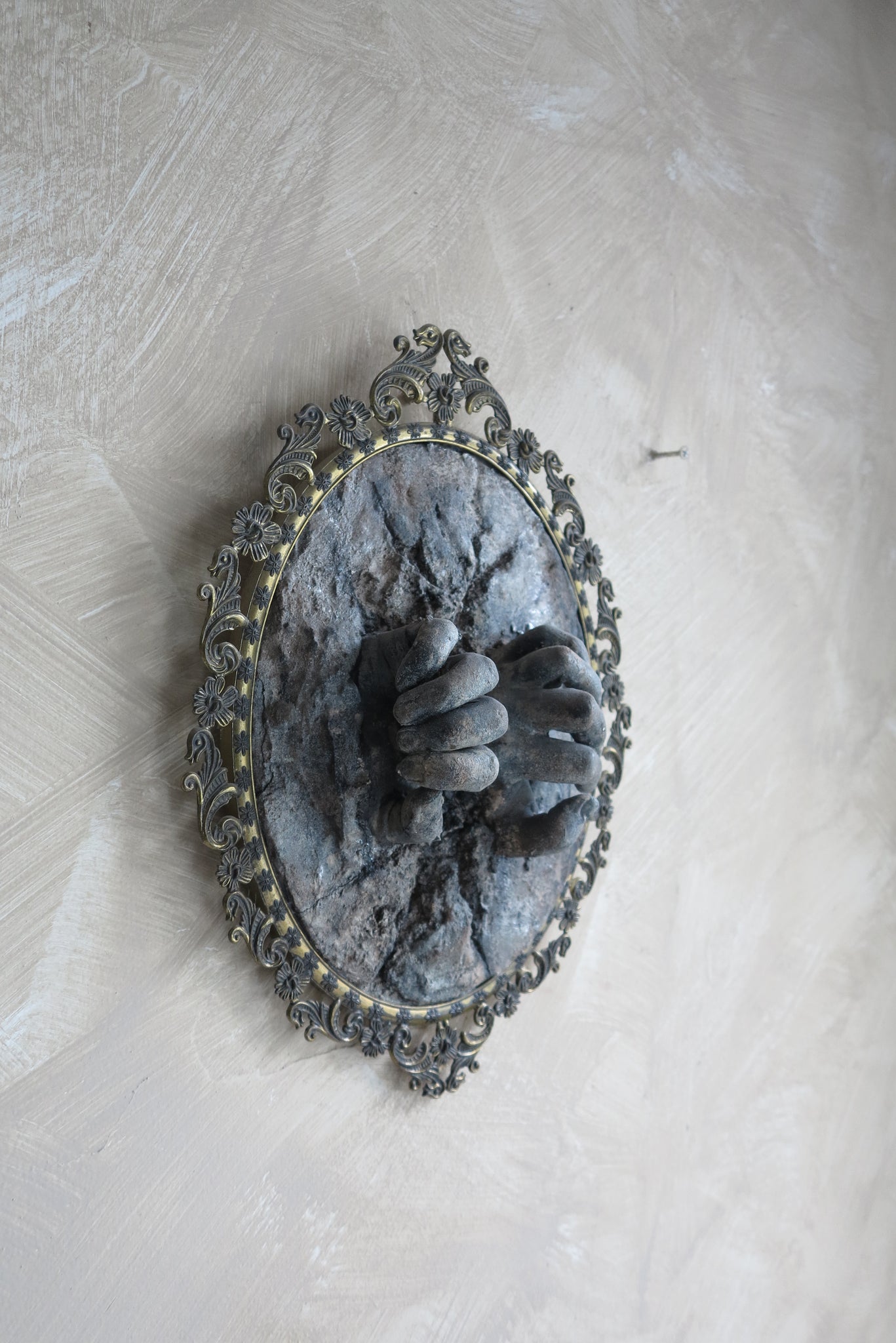 Breakthrough in Antique Powder Blue - Wall Sculpture