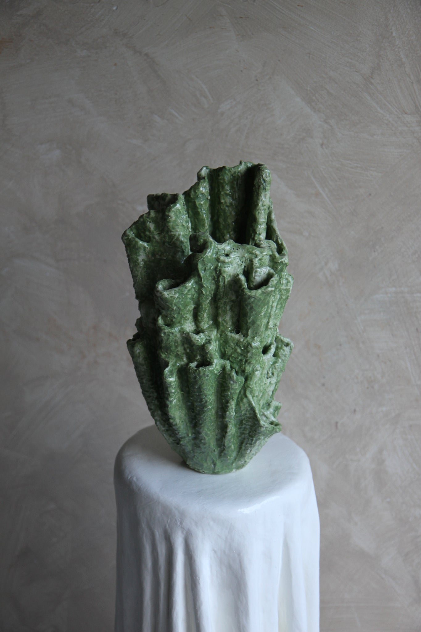 Bosa Sculptural Vessel in Moss